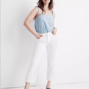 Madewell Cali bootcut white jeans